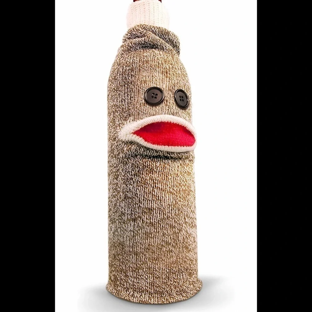 Fred Wine Monkey Sock Monkey Wine Gift Bag